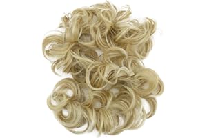 CAISHA XXL Posticcio Capelli Elastici Acconciature Da Sposa Voluminoso Riccio Chignon Biondo Chiaro Mix HW35