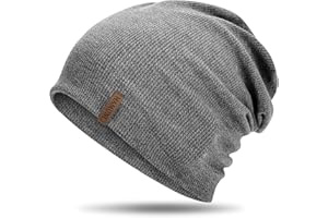 HAMUNI Berretto da donna Slouch, berretto da uomo, elastico, morbido, comodo, in jersey, classico, alla moda, perfetto per primavera, autunno e inverno