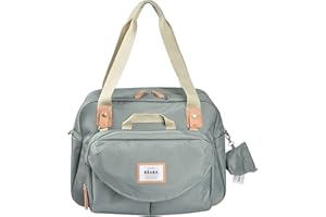 BEABA, Sac à Langer Genève II, Modulable, Grande contenance, Rangements multiples, Pochette avant amovible, repas isotherme, Système attache poussettes