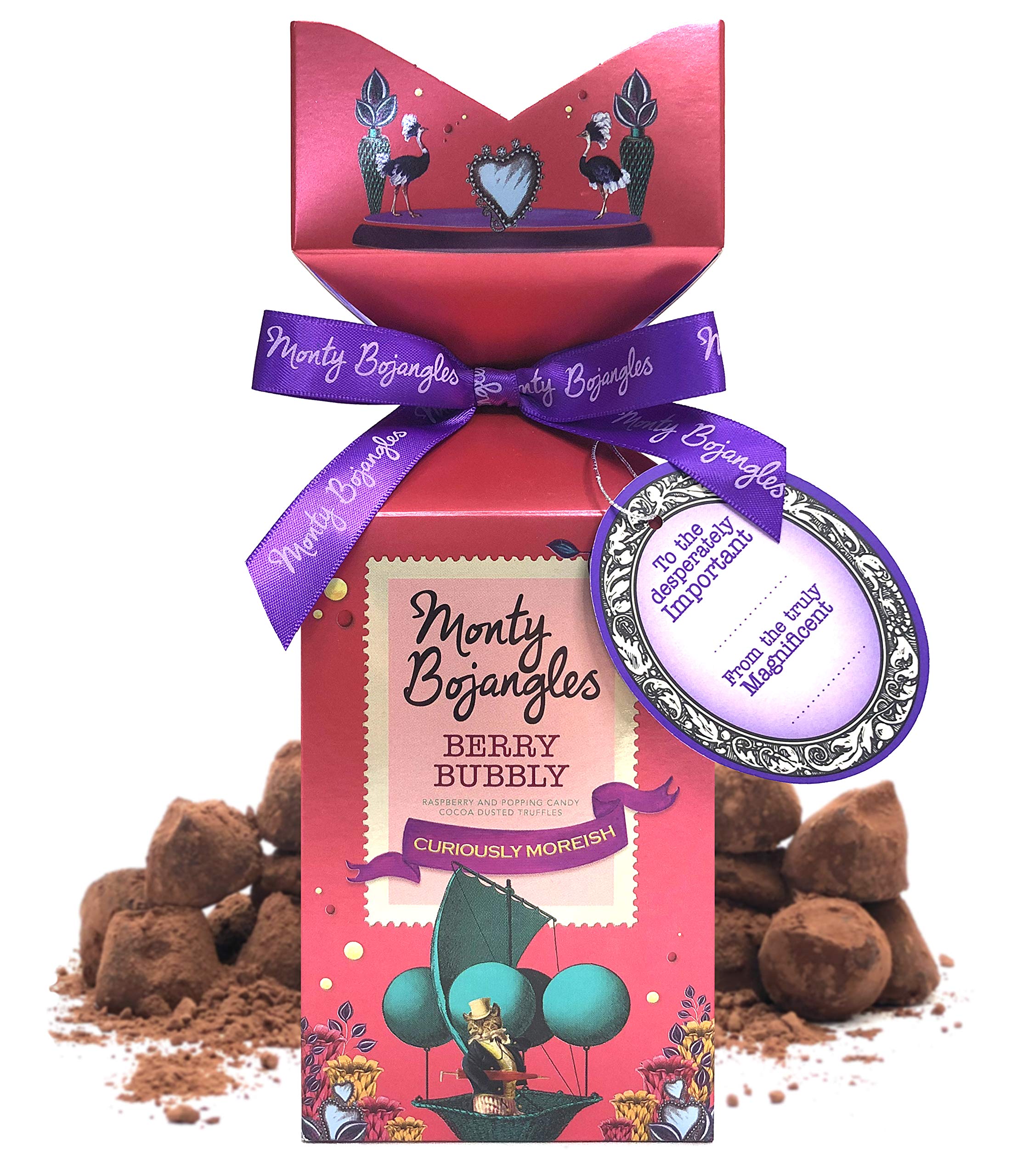 Monty Bojangles Berry Bubbly Cocoa Dusted Truffles Tip Top Gift 200g