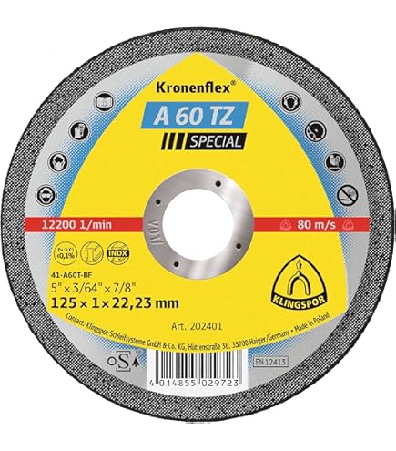 Disques à Tronçonner Acier/Inox/Aluminium D.125 Mm X E.1,2 Mm