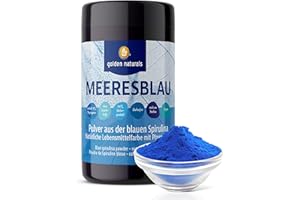 GLATTOL Golden Naturals Blue Spirulina 100g - Polvere di Spirulina blu, microalghe coloranti alimentari naturali, ficocianina