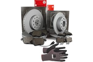 GENERIC Inspektionspaket Zimmermann Bremsen Set inkl. Bremsscheiben und Bremsbeläge für vorne Ø 280 mm und hinten Ø 253 mm enthalten, 100% passend für Ihr Fahrzeug, inkl. Priner Montagehandschuhe, AN137