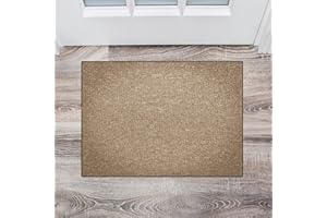 CUIMEI Alfombra A Medida 80 x 180 cm FÁCIL Limpieza Antideslizante Alfombra De Pasarela De Corredor con revés Antideslizante para Interior y Exterior, Beige Oscuro