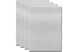 GERAWOO Malla Metalica Fina, 4 Piezas Malla de Alambre de Aleación de Aluminio y Magnesio, Rejilla Metálica para ventilación, el Hogar, la Cocina y el Jardín - A4 (210 x 300 mm)