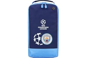 Get Trend Manchester City F.C. Boot Bag Football Adults Teens Sports Shoe Bags Ventilation Kids Supporters' Gear Travel PE Rugby Cricket Hockey 19 x 34 x 12cm