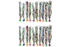 PANDIUI23 Confezione da 40 palline per bambini con coda colorata, ideali come regali di compleanno e perfette per giochi di festa.