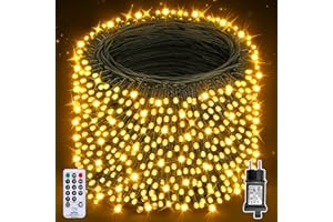 Auriostar Luci Natale Esterno, 80m 800LED Luci Albero di Natale Impermeabile IP44, 8 Modalità Catena Luminosa con telecomando per Interno/Esterno Decorative Natalizie Albero di Natale Nozze Compleanno