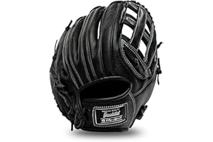 Franklin Sports CTZ5000 Gants de Baseball pour Homme et Jeune en Cuir de Vache Noir