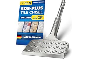 S&R SDS Plus Tile Chisel – 165x75mm | Thunder-Optimized Geometry | Made in Germany | Professional Quality