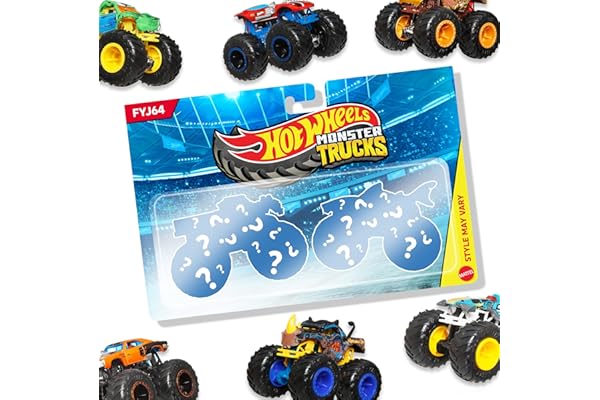 Hot Wheels Véhicules Monster Truck Duos De Démolition (Modèle aléatoire), FYJ64