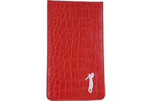 Mercia Golf Men's Crocodile Leather Scorecard & Yardage Book Holder In Red, Black, Blue and Green.