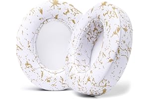 WC Wicked Cushions Ersatz-Ohrpolster für Beats Studio 2 & 3 (B0501, B0500) Wired & Wireless | Passt Nicht Beats Solo | Weicheres Leder, verbesserter Schaum und stärkerer Klebstoff | Gold Marble