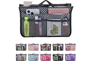 JJ PRIME – Organizador de bolso de mano | Bolsa de almacenamiento de bolso | Organizador de bolsos para mujer | Organizador de bolsas de mano (diamantes)