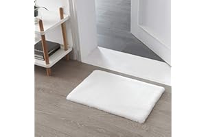 Teppich Wölkchen Tappeto Soffice Di Pelliccia Finta Di Coniglio | Decorazione Da Salotto | Tappeto Di Pelliccia Lavabile Come Tappetino Da Letto | Bianco - 40x60cm