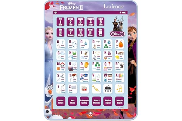 Lexibook, La Reine des Neiges, Tablette éducative bilingue, Langues Français / Anglais, JCPAD002FZi1