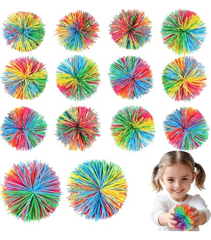 Lot De 4 Boules Stringy De Singe En Silicone Colorées - Balles Anti-Stress Rebondissantes Et Sensoriel
