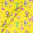 Multi-Occasion Reversible Kids' Wrapping Paper from Hallmark - 'Party Animals' - 2m Roll (Birthday, Congratulations, Well Done)