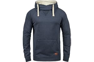 Blend BHSales Herren Kapuzenpullover Hoodie Pullover mit Kapuze Kordelzug Kängurutasche Rippbündchen Label-Details Baumwollmischung Regular fit