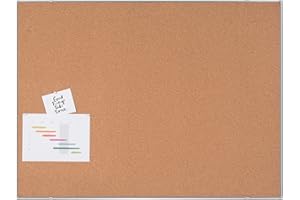 BoardsPlus Economy Lavagna In Sughero Naturale Con Cornice Grigio, 120 x 90 cm