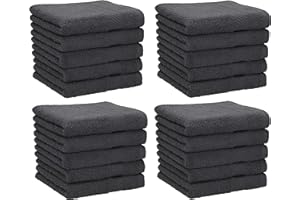 Betz Lot de 20 Serviettes débarbouillettes lavettes NEAPEL Taille: 30x30 cm (Anthracite)