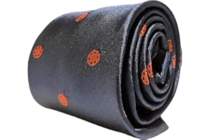 Frederick Thomas navy men-s tie with ladybird embroidered design ladybug