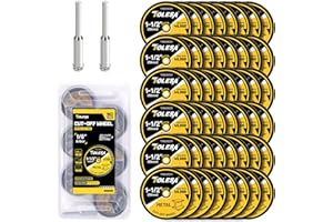 TOLESA 50 Pack Cutting Discs, Fiberglass Reinforced Rotary Tool Metal Cutting Discs Accessories 38mm Include 2 Mandrels