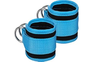RUILALA Fußschlaufen Kabelzug für Frauen und Männer 2 Stück Verstellbarer Fußmanschetten Kabelzug Doppelter D-Ring Ankle Straps Für Tritte, Hüftübungen, Beincurls