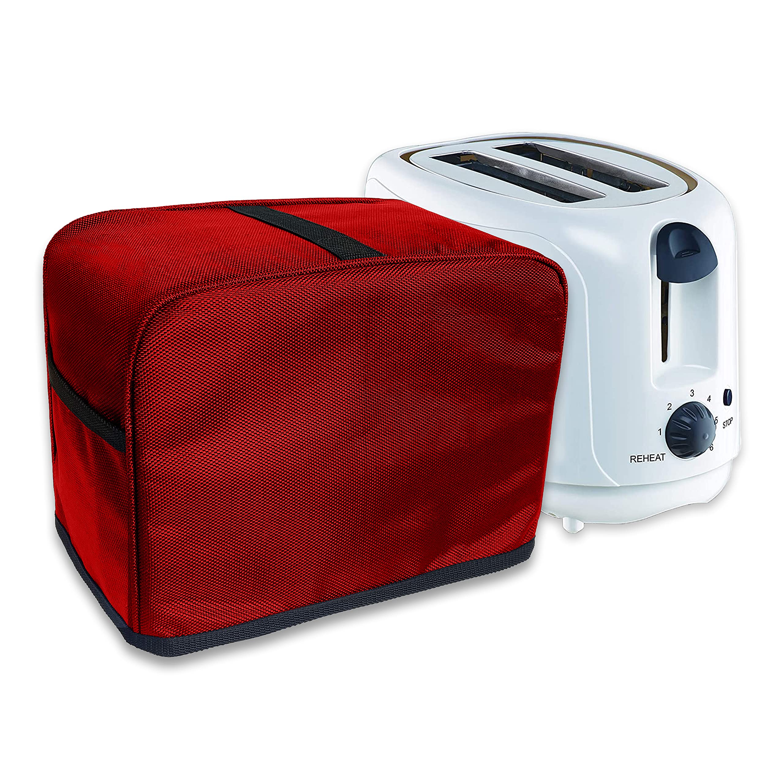 NABAAT Dust Proof Water Proof Washable Cover Review: 2 Slice Toaster Pop up Kitchen with Pockets, Red