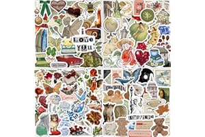 AIRNOGO Paquete de 200 calcomanías vintage estéticas retro, calcomanías de vinilo impermeables para botellas de agua, laptop, álbumes de recortes, diario, MacBook, maleta, guitarra, cuaderno, diario, patineta