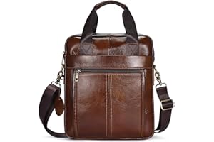 BAIGIO Bolso Bandolera Piel Hombre Bolso de Hombro Cuero Vintage Casual Bolso Hombre Bandolera Grande