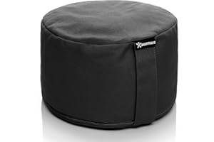 BODYMATE Extra high Meditation Cushion/Yoga Pillow Diameter 31cm Height 20cm – Removable washable 100% Cotton Cover - Inner cotton bag filled with buckwheat husks – Available in diferent colours