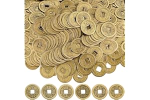 Boao 100 pezzi monete cinesi Capodanno cinese monete Feng Shui ornamenti I-Ching per ricchezza e buona fortuna (0,8 pollici)