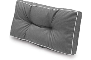 Spatium Cojines para Palets, Funda 100% Extraíble, Impermeable, Resistente a Los Rayos UV, para Exterior/Interior, Tapizado de palets (Cojín de Respaldo 80x40, Antracita)