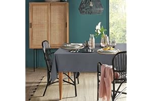 XWZO Rechteckige Tischdecken Abwaschbar, Abwischbare Tischwäsche Wasserabweisendes Tischtuch Tischwäsche Fleckschutz 1 Stück, 130x220 cm Grau