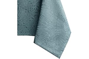 ‎AMELIAHOME AmeliaHome Tischdecke 110x160 cm Tischtuch Tafeldecke Fleckschutz Lotuseffekt Abwaschbar Wasserabweisend Ornament Gaia Petrol