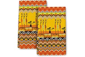 AGANS Cukemip Ethnische afrikanische Frauentänzer, Küchentücher, 2 Stück, ultraweich, saugfähig, zum Trocknen von Händen, Backen, Kochtuch, Frühling, Sommer, Urlaub, Heimdekoration, 40,6 x 61 cm