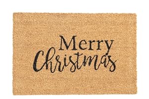 Nicola Spring Christmas Door Mat - 60 x 40cm - Merry Christmas - Pack of 1 - Indoor Outdoor Coir Doormat Xmas Decor Holiday Season Decorative Front Scraper Rug Floor Mat