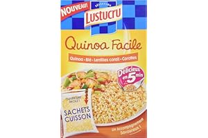 Lustucru Quinoa Facile Quinoa/Blé/Lentilles Corail/Carottes Sachet Cuisson 300 g