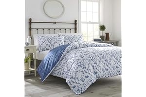 Laura Ashley Zestaw poszewek na kołdrę, średni niebieski, podwójny