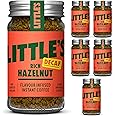Little's Rich Hazelnut Flavoured Decaf Instant Coffee, 6 Pack (50g x 6) - Decaffeinated Coffee, Rich & Smooth, Infused With Hazelnut Flavour - Vegan Friendly, Low Calories, No Added Sugar