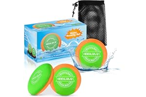 IEEILULU Sprungball Wasser, 3 Stück Wasserspringender Ball, Wasser Hüpfball für Outdoor Wassersport, Wiederverwendbarer Wasserfestes Strandspielzeug für Kinder und Erwachsene (Grüner)