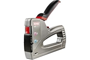 Novus Agrafeuse manuelle multifonction J-27 - Agrafeuse professionnelle en aluminium pour travaux & loisirs - Agrafeuse murale avec commande électrique