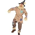 amscan Brown Mr. Scarecrow Costume with Pointed Hat for Adults