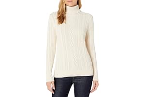 Amazon Essentials Jersey de Cuello Vuelto y Punto Cable de Tipo Pescador (Disponible en Tallas Grandes) Mujer