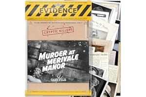 Unsolved murder mystery game - Cold Case Files Investigation - CRYPTIC KILLERS - Detective Evidence & Crime File - individuals, date nights & party games- "Murder at Merivale Manor"
