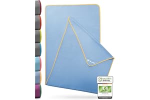 ‎NIRVANASHAPE NirvanaShape® Hygienic Yoga Towel Non-Slip Hot Yoga Towel with Non-Slip Nubs for Yoga Mat 185 x 63 cm, blue