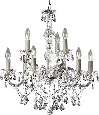 Kronleuchter 9-armig gefertigt mit SPECTRA Crystal von SWAROVSKI