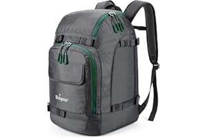 Unigear Bolsa para Botas de Esquí Mochila con Compartimientos de Botas Ropa Casco y Correa para Tabla de Snowboard Gran Capacidad de 55L de Hombre y Mujer Unisex