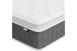 Bednew Matratze 180 x 200cm, 26cm Federkernmatratze H3 Höhe 7-Zonen Orthopädische Taschenfederkernmatratze mit Comfort Memory-Schaum Schicht,Öko-Tex Zertifiziert, 101Nächte Probeschlafen